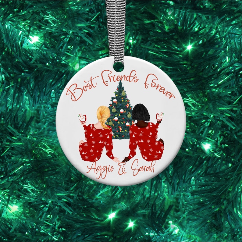 Personalized Best Friends Christmas Ornament Custom Christmas  Etsy