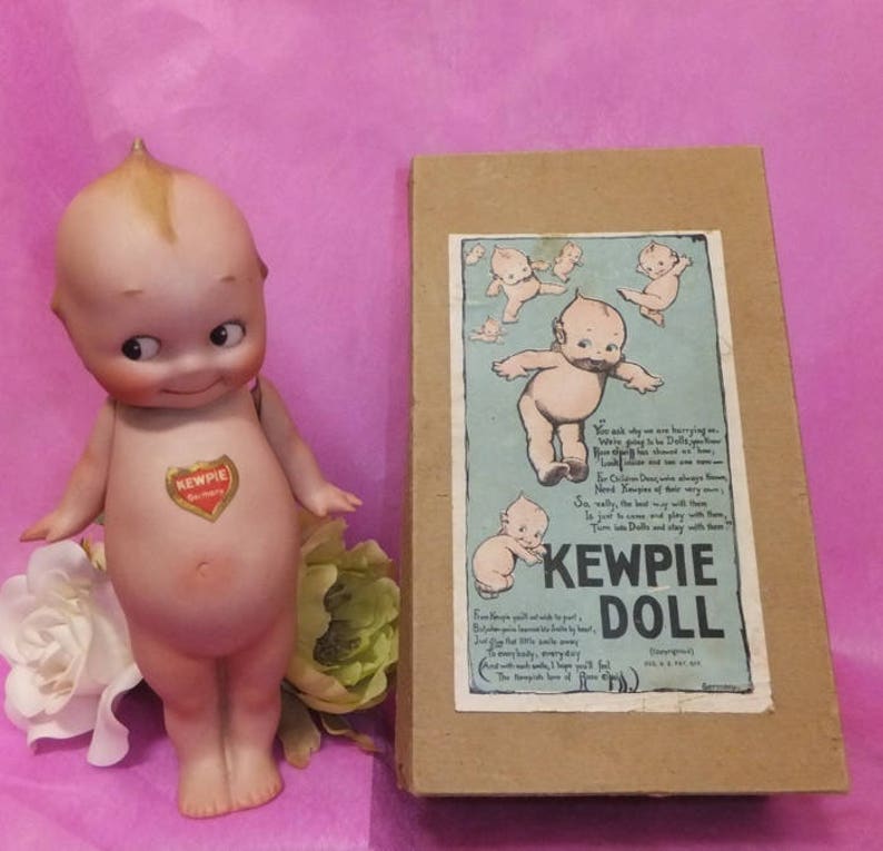 Antique Perfect 1913's Rose O'neil KEWPIE DOLL 6.2 Etsy