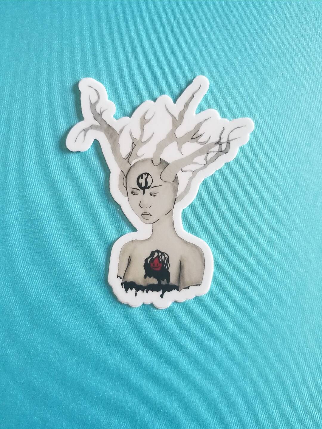 Devious Tree Sticker Tree Spirit Vinyl Sticker Laptop Sticker Cute Vinyl Sticker Cute Die ...