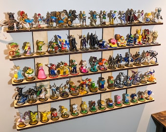 75 Amiibo Stand - Wooden Wall Display Stand for Figures
