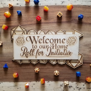Roll for Initiative Welcome Sign for Tabletop RPGs or Dungeons and Dragons image 1