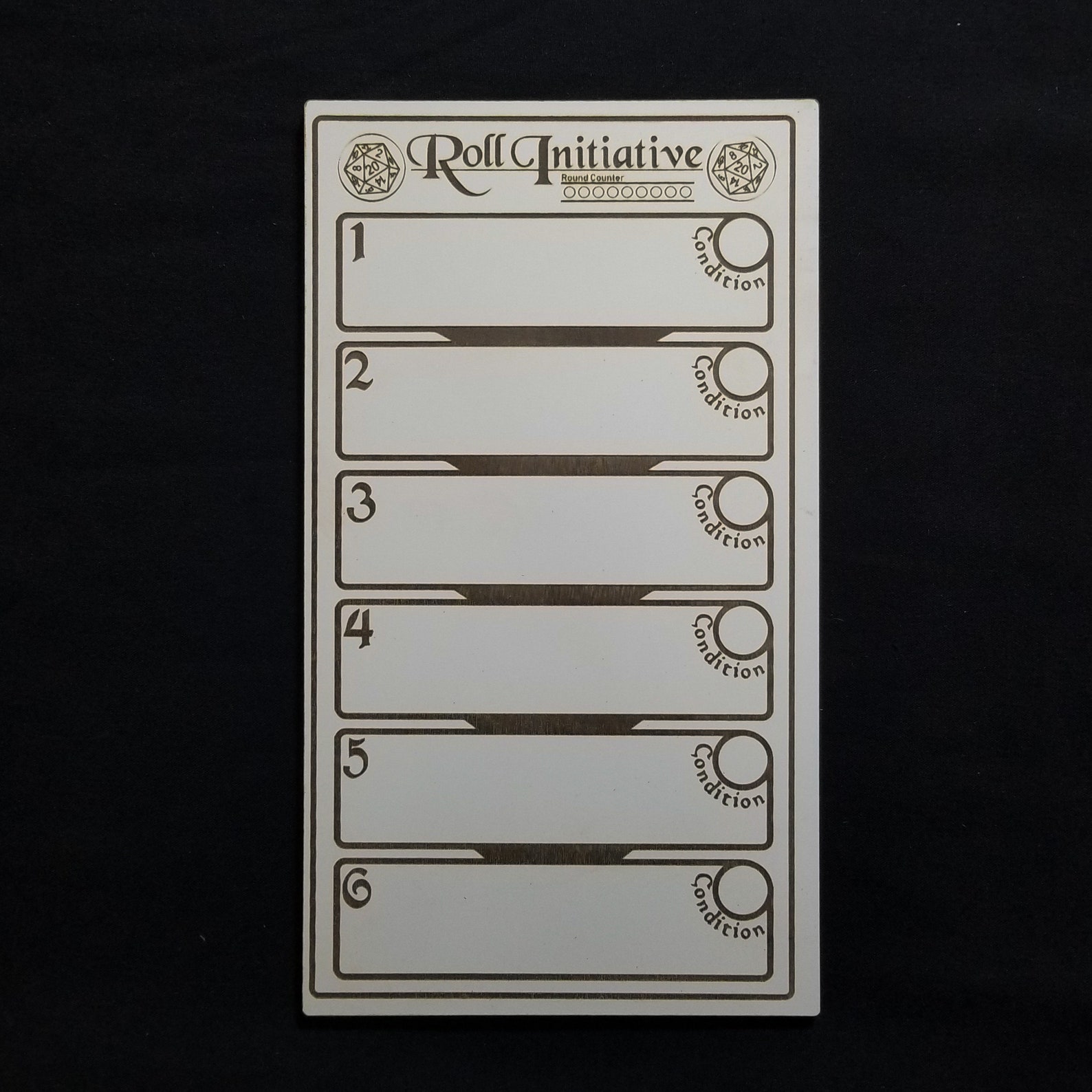Laser Engraved Whiteboard Initiative Tracker for Dungeons and Etsy