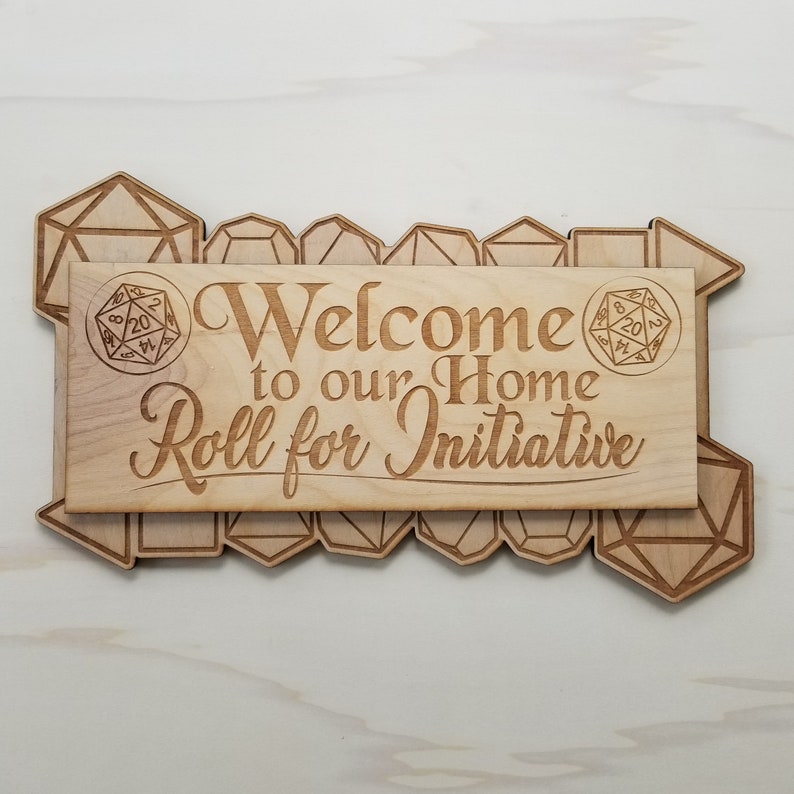 Roll for Initiative Welcome Sign for Tabletop RPGs or Dungeons and Dragons image 3