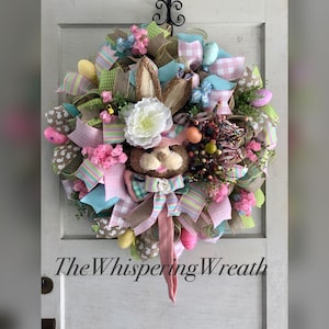 Easter wreath - bunny wreath - Spring wreath - handmade Wreath