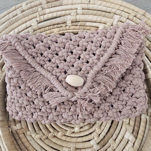 SOFORT LIEFERBAR Makramee Baumwolle Clutch, Makramee Geldbörse, Boho Geldbörse