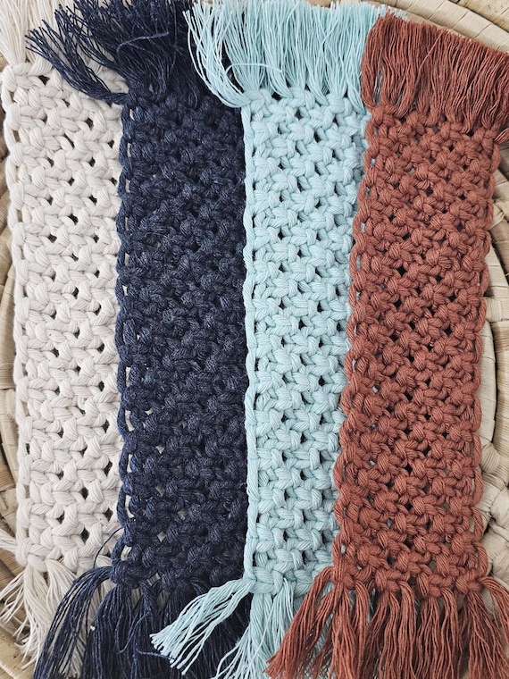 READY TO SHIP Cotton macrame bookmark, boho accessory, handmade gift, book accessory