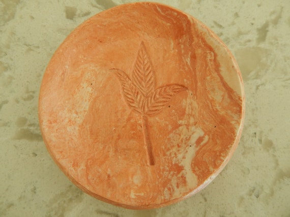 READY TO SHIP Handmade stamped air dry terra cotta clay dish, jewelry storage dish, handmade gift,