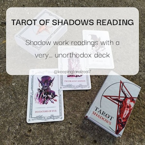 Sesión de lectura con el Tarot de las Sombras, demonios, Tarot, brujería, cartomancia, adivinación, diablos, trabajo de sombras