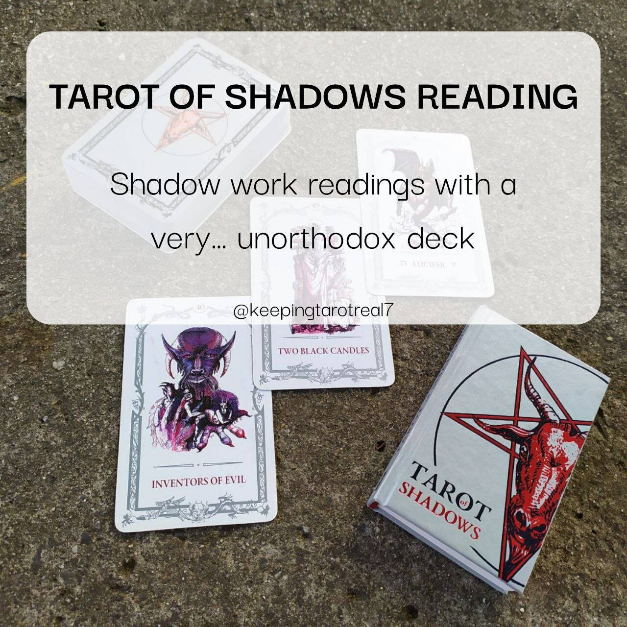 TAROT OF SHADOWS Reading, Demons, Witchcraft, Oracle, Demonology