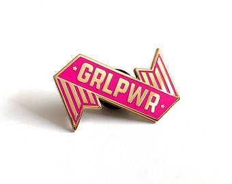 GRLPWR エナメルピン - 女性のエンパワーメントガールパワーラペルピン