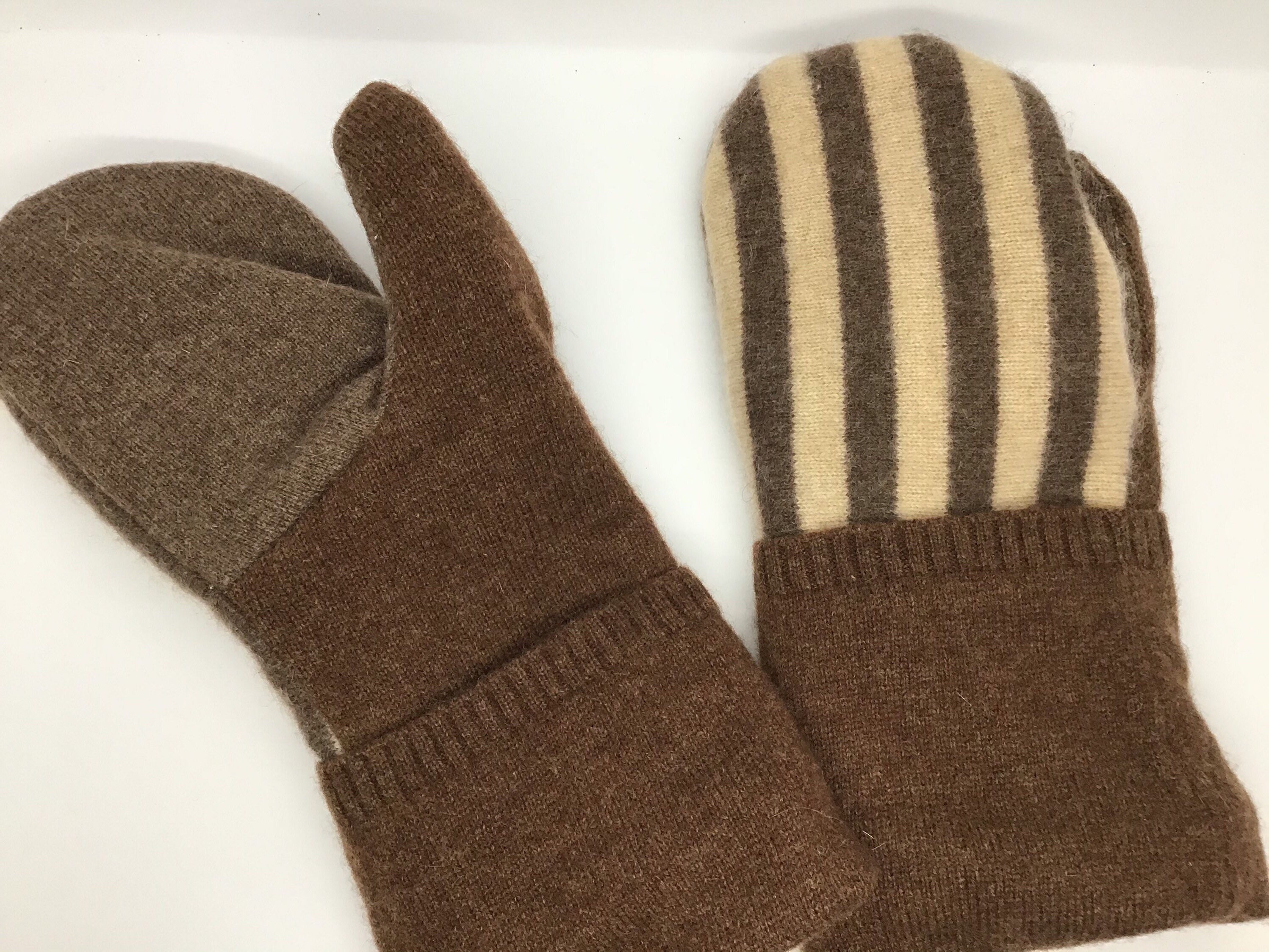 100 Cashmere Upcycled Mittens Fleece Lined Made in Wisconsin Etsy.de