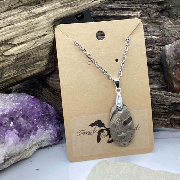 Great Lakes Tumbled Rock Pendant