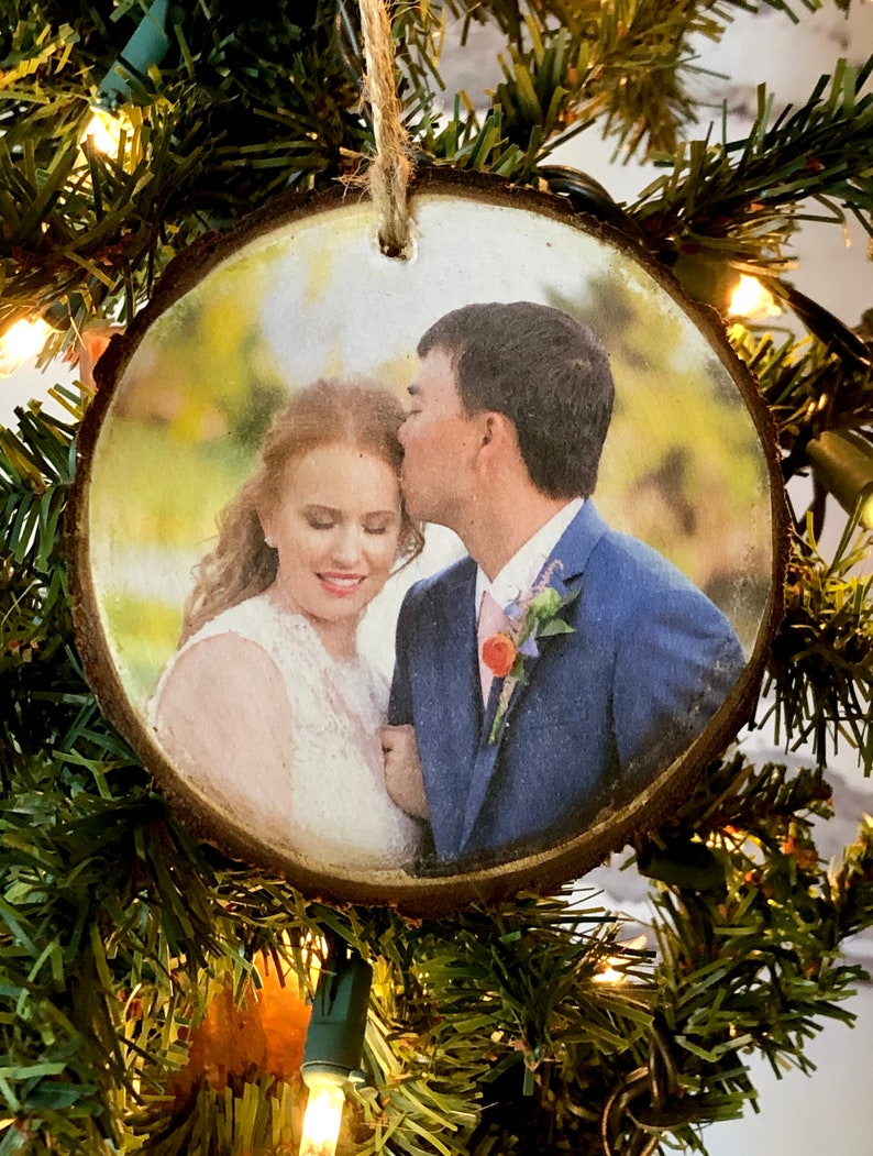 Wooden Photo Double Sided Ornament Etsy Sweden