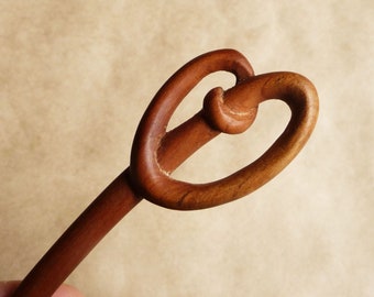 Pretzel hair sticks for long hair Wooden hair pin for thick hair Wooden hair fork