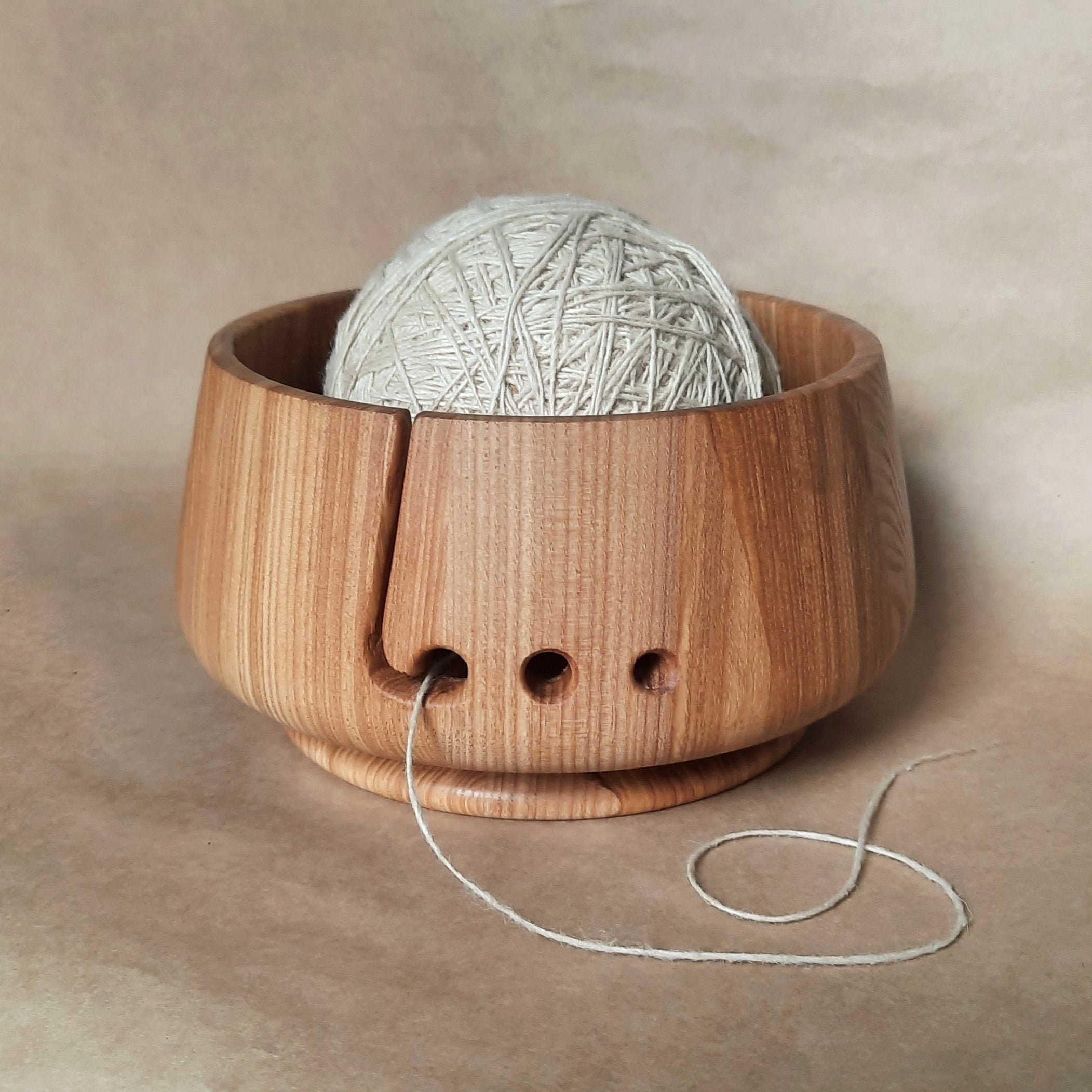 Yarn bowl wood large Yarn ball holder bowl Knitting bowls for Etsy