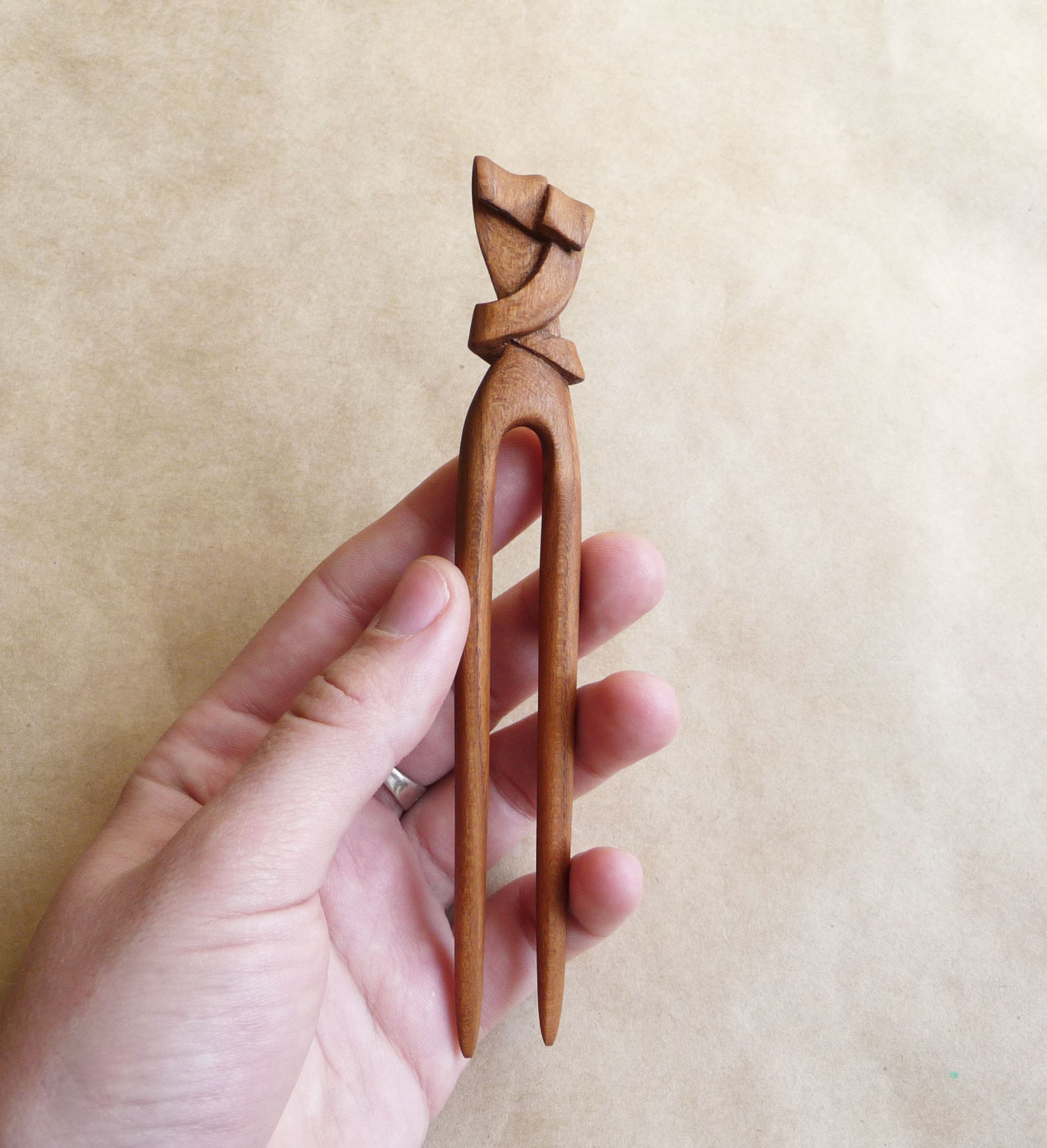 U shaped hair pins for thick hair Two prong hair stick gift Etsy