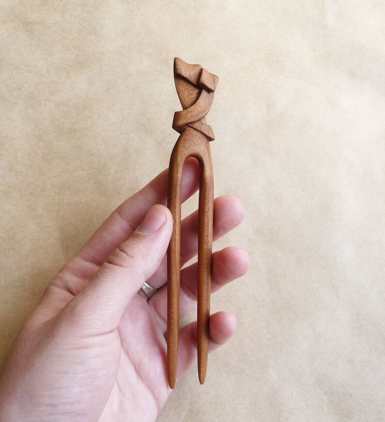 U shaped hair pins for thick hair Two prong hair stick gift Etsy