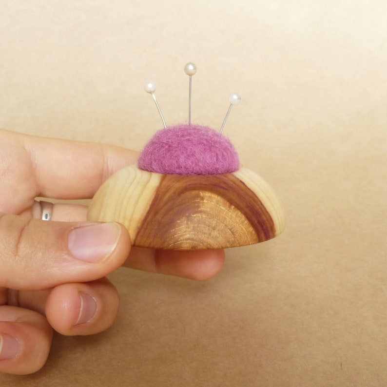 Wooden pin cushion gifts for quilters Needle cushion Etsy