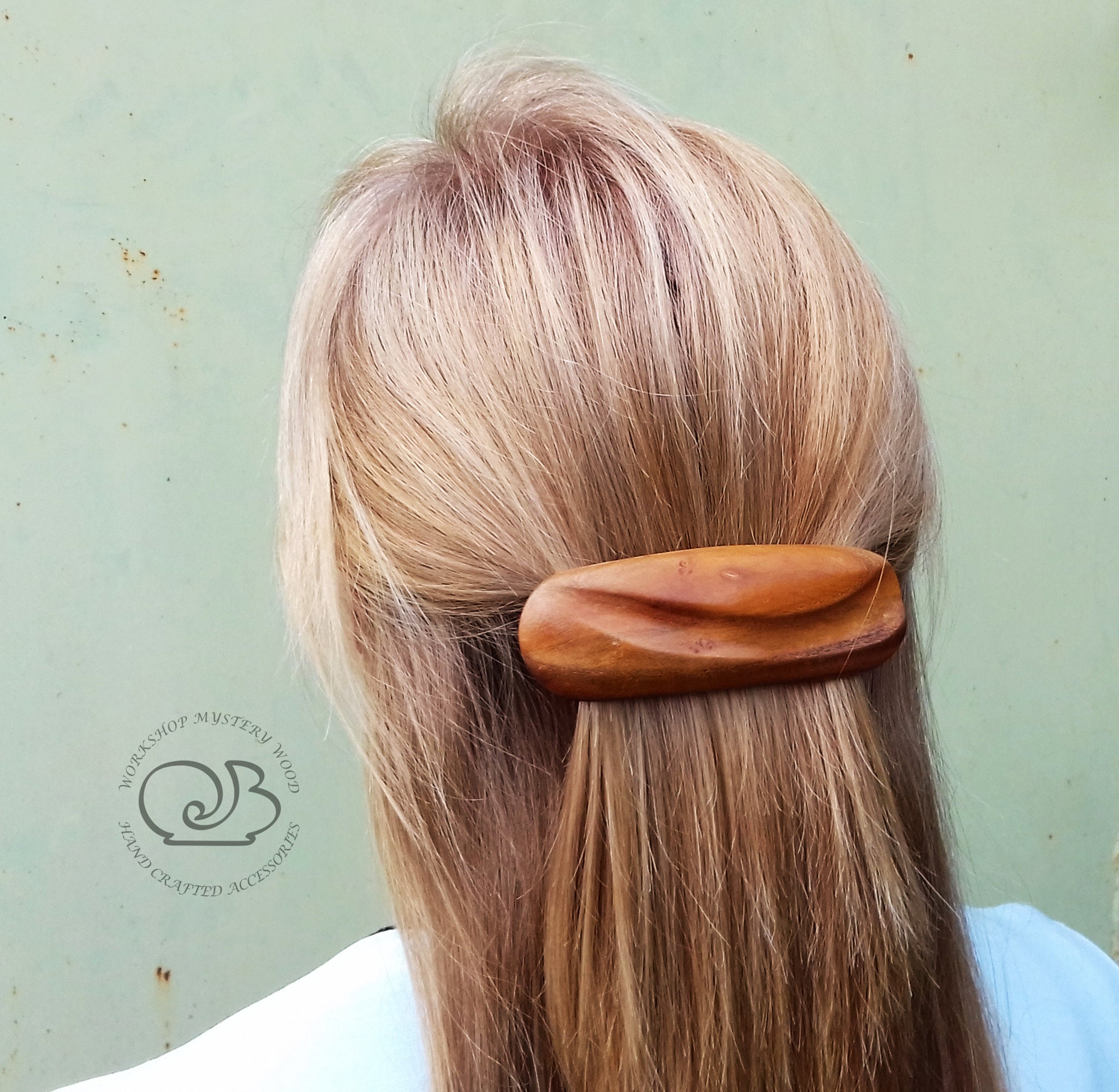 Wooden hair barrette French barrettes for women Hair barrette Etsy