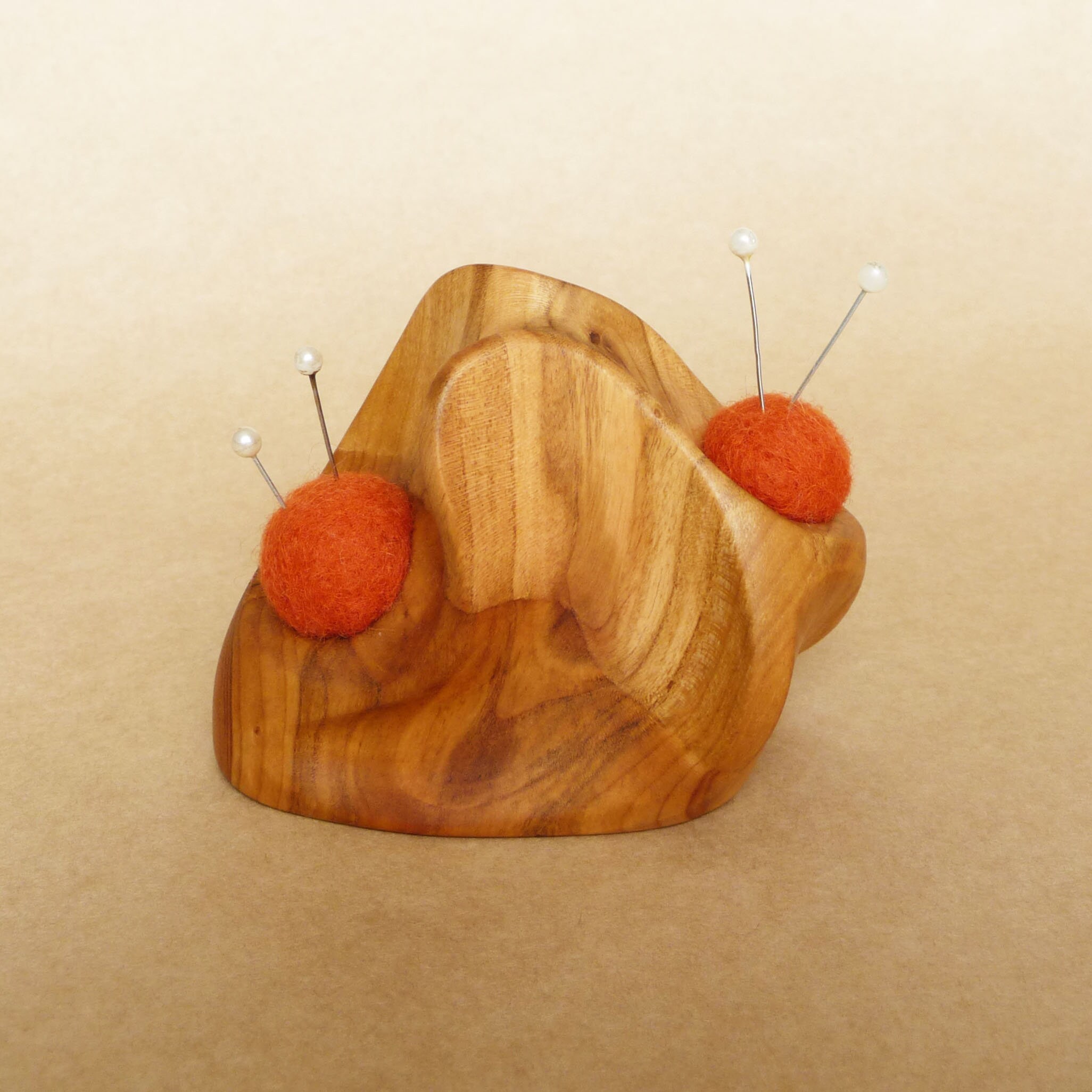 Wooden Pin Cushion Seamstress Gift Pin Cushion Handmade Etsy
