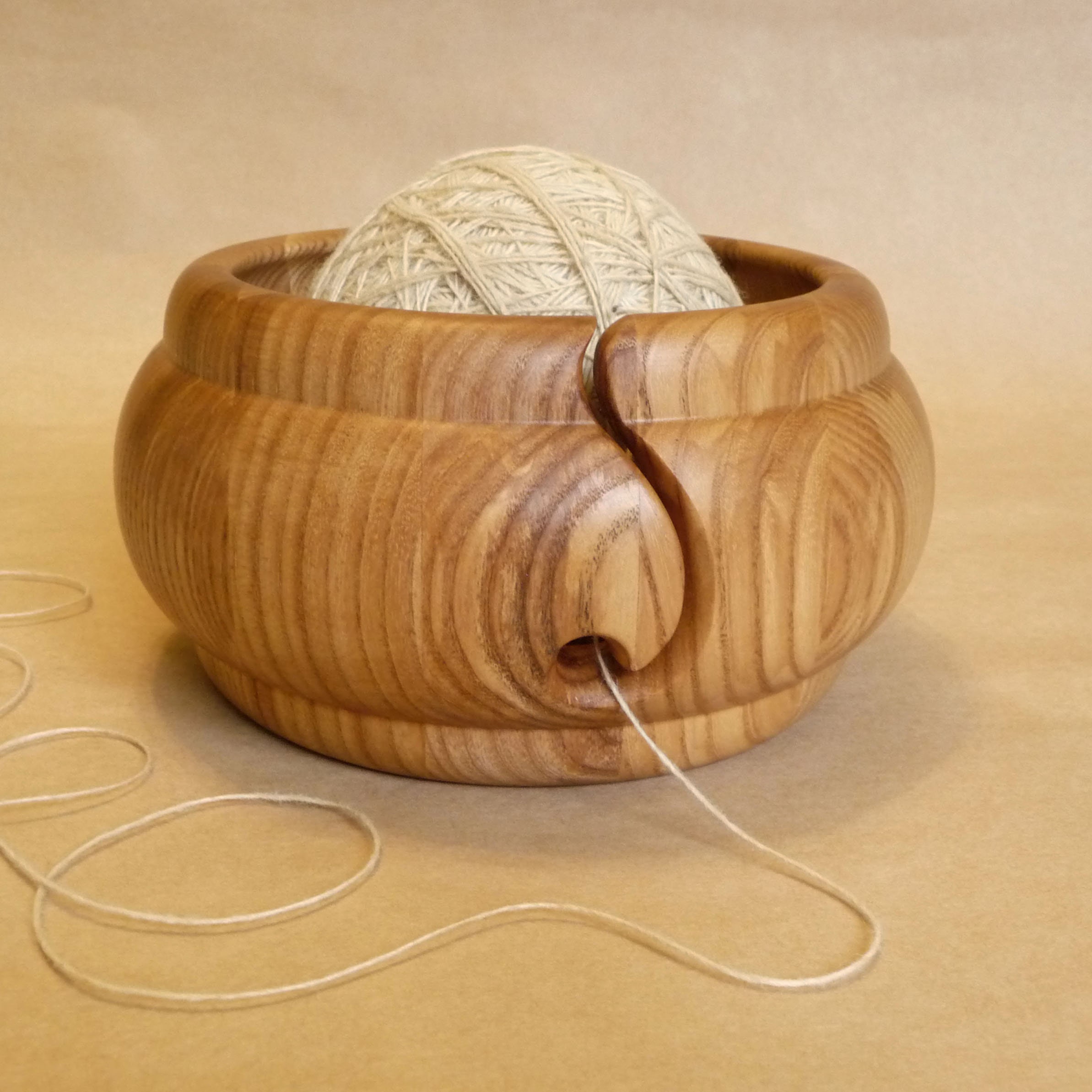 Yarn Ball Holder Gift for Knitter Wooden Bowls Handmade Large Gift for