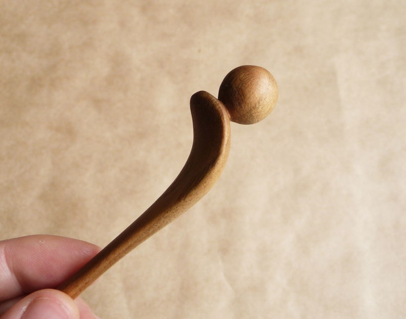 Palo de pelo tallado para el pelo fino pasador de pelo para el pelo grueso pelo recoger regalo de madera para su regalo de palillo de pelo de madera para las mujeres de pelo largo imagen 3