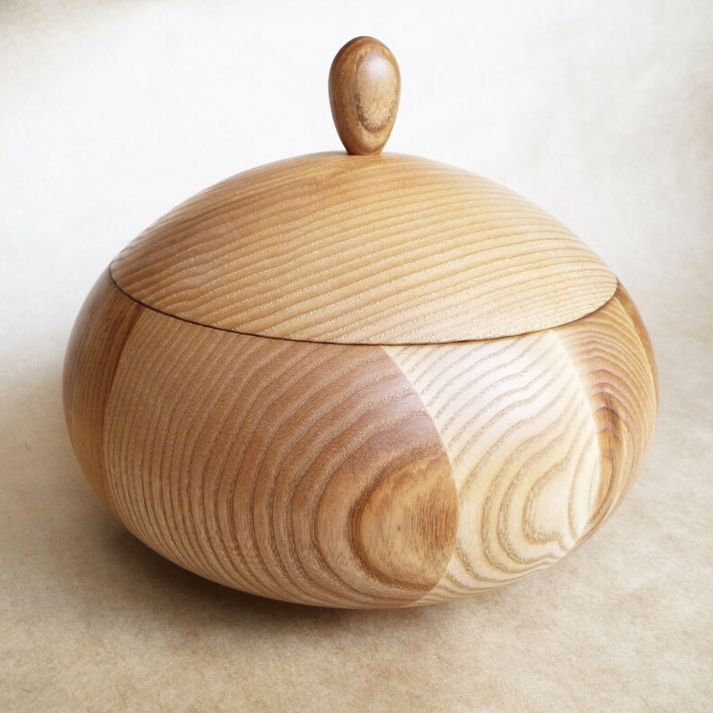 Wooden yarn bowl with lid Yarn ball holder gifts for knitters Etsy