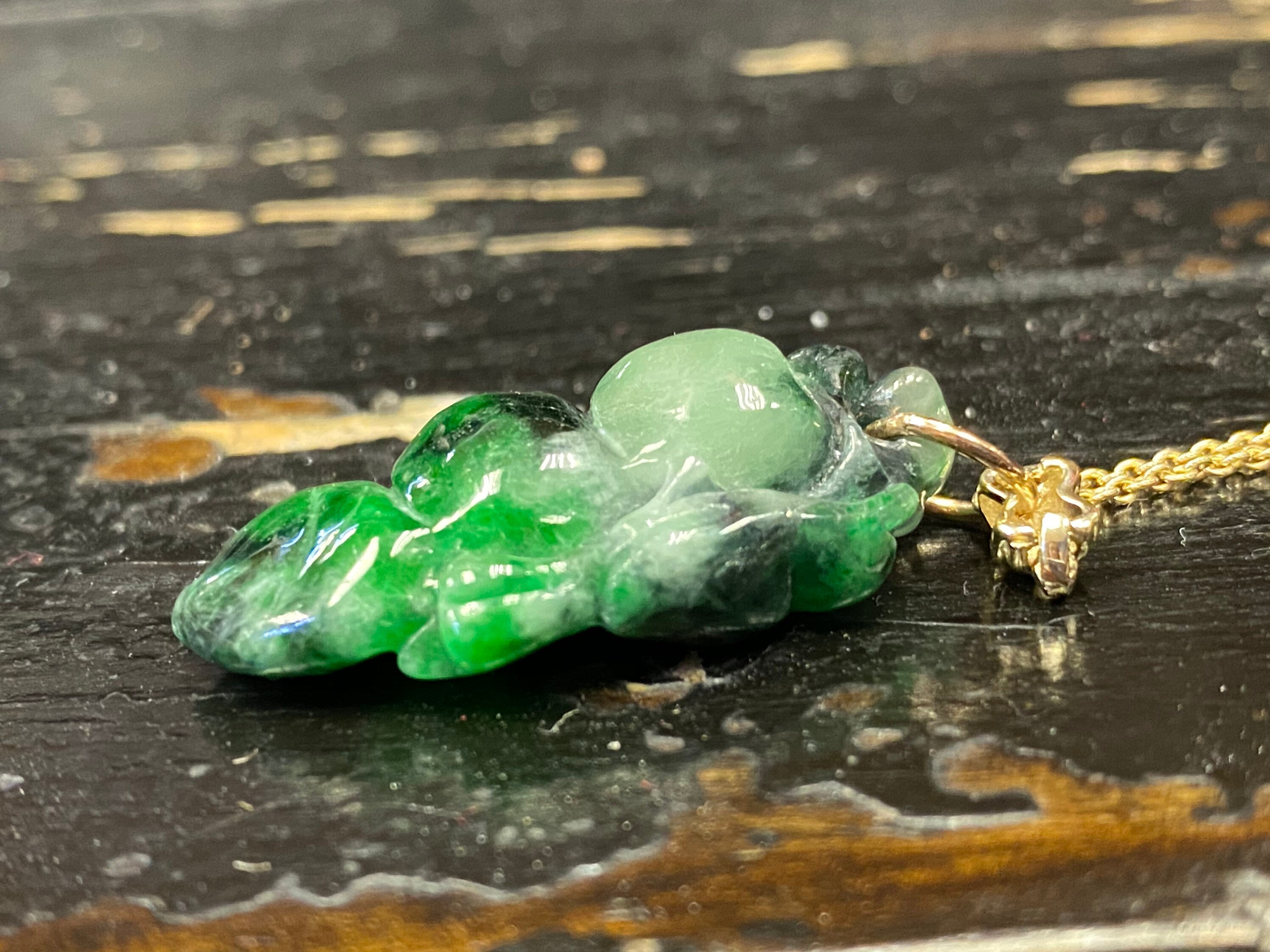 Unique Antique Carved Green Jade Bean Pendant Charm 37 x 15mm Etsy