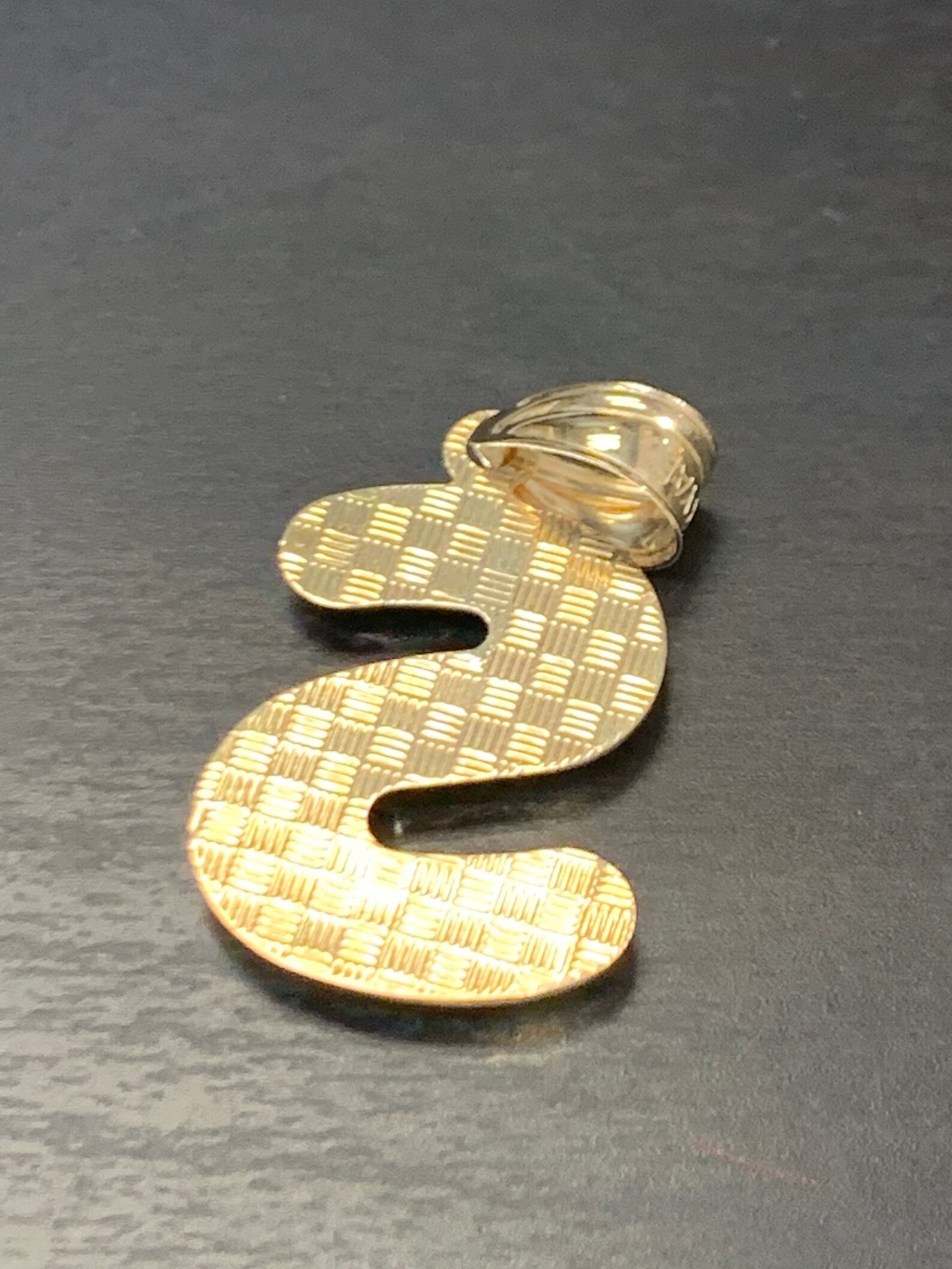 puffy letter necklace