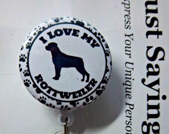 Boxer Dog Breed Retractable Reel Chrome Badge ID Card Holder Clip