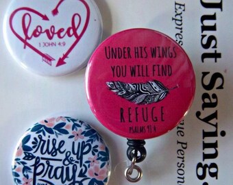 Loved Pray ~ Exchangeable System for Retractable Reel ID Holder Refuge