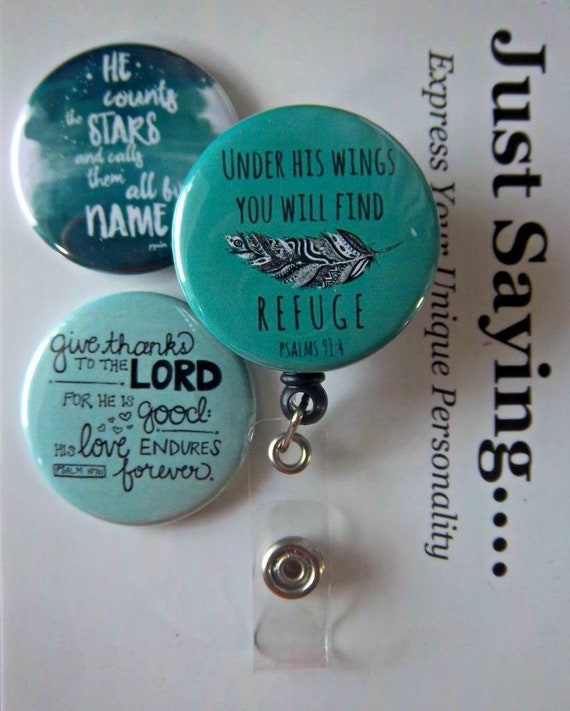 1.5" Christian Set #4~ 6-pk Novelty Buttons/Pins: For backpacks,  Jackets & More