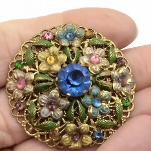 ANTIQUE VINTAGE BROOCH MADE IN CZECHOSLOVAKIA about 100 years