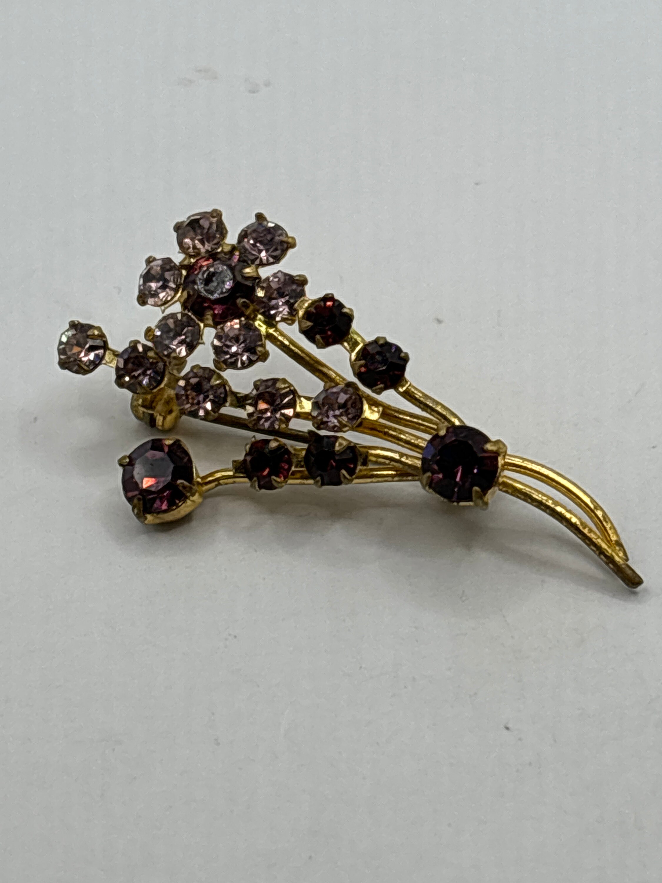 激安通販 Stone Paste Purple Vintage Brooch Etsy - その他