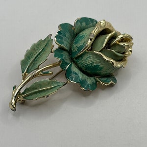 Enamel flower brooch