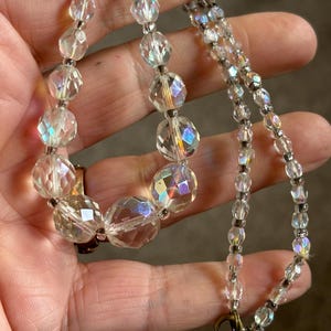 Vintage Aurora Borealis crystal necklace