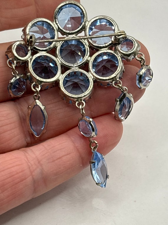 Stunning light blue Austrian crystal articulated … - image 4