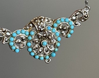 Vintage necklace marcasite and Turquoise