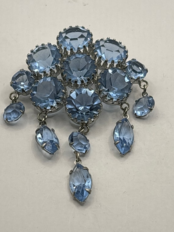 Stunning light blue Austrian crystal articulated … - image 1