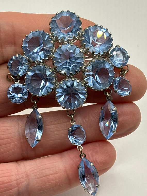 Stunning light blue Austrian crystal articulated … - image 2