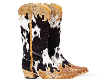Adelaide Rindsleder Hand-geprägte Stiefel
