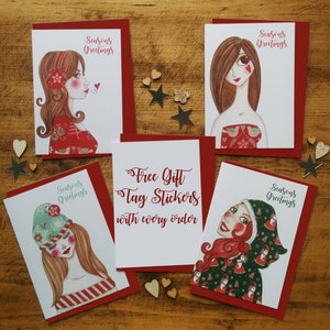 4 Seizoenen Wenskaarten + Gratis tags - Mooie Kerstkaarten, Kerstkaarten, Gezellige Kerstkaarten, Gezellige Kerstkaarten, Gezellige Kaarten, Gezellige Kaarten, Kerstkaarten