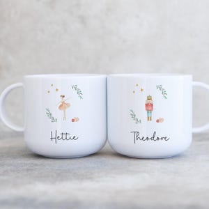 Kids Unbreakable Christmas Cup, Personalised Childrens Mug, Christmas Eve Box Gift, Nutcracker Theme, Hot Chocolate, Childs Xmas Present