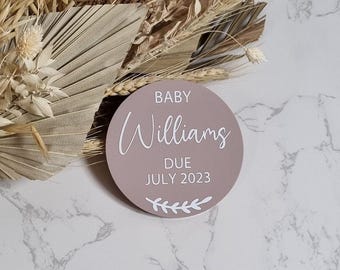 Personalised Pregnancy Announcement Plaque: Acrylic Baby Reveal Sign