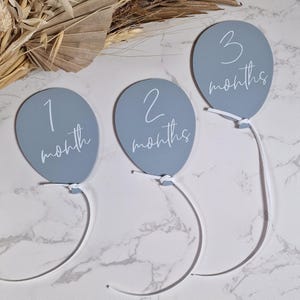 Ballons d'étape mensuels, cadeau d'étape importante pour bébé, nouvel accessoire photo de bébé, cadeau de baby shower, marqueurs d'étape importante minimalistes, photo mensuelle de bébé