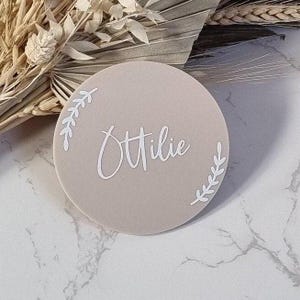 Personalised Baby Announcement Plaque: Acrylic Newborn Photo Prop