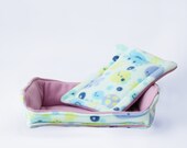 Sea Creature Print Fleece Guinea Pig Cosy Sofa - Hedgehog Cosy Sofa Bed - Fleece Cage Accessories - Cute Pet Bed