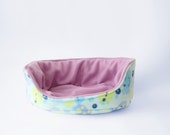Sea Creature Print Large Fleece Bunny Guinea Pig Cosy Cup - Large Hedgehog Cosy Cup - Fleece Cage Accessories - Cute Pet Bed