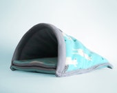 Llama Print Fleece Guinea Pig Cosy Cave - Hedgehog Cosy Cave - Fleece Cage Accessories - Cute Pet Play Hidey