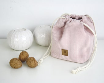 Project bag for small crafts / Gift bag / Rice bag / Sock bag / Storage bag / Knitting bag / Rice bag / Craft bag